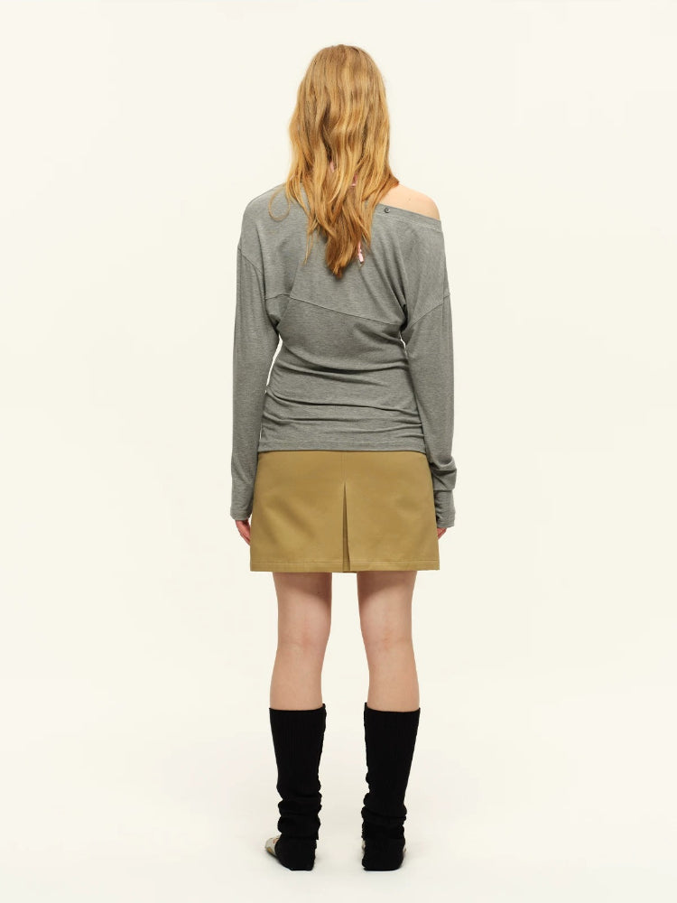 Off-Shoulder Draped Tee