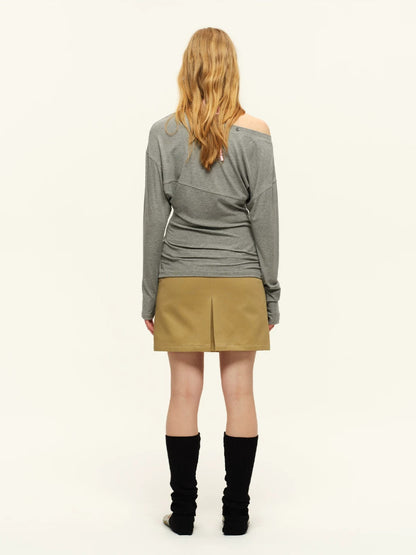 Off-Shoulder Draped Tee