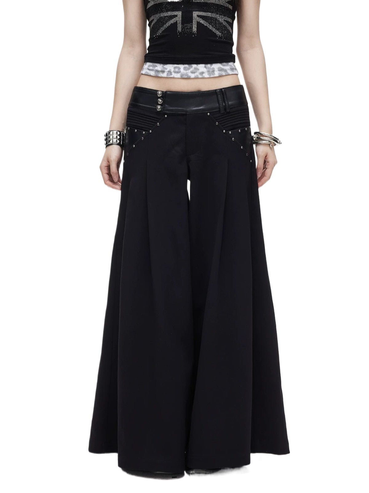 Studded Wide Leg Pants