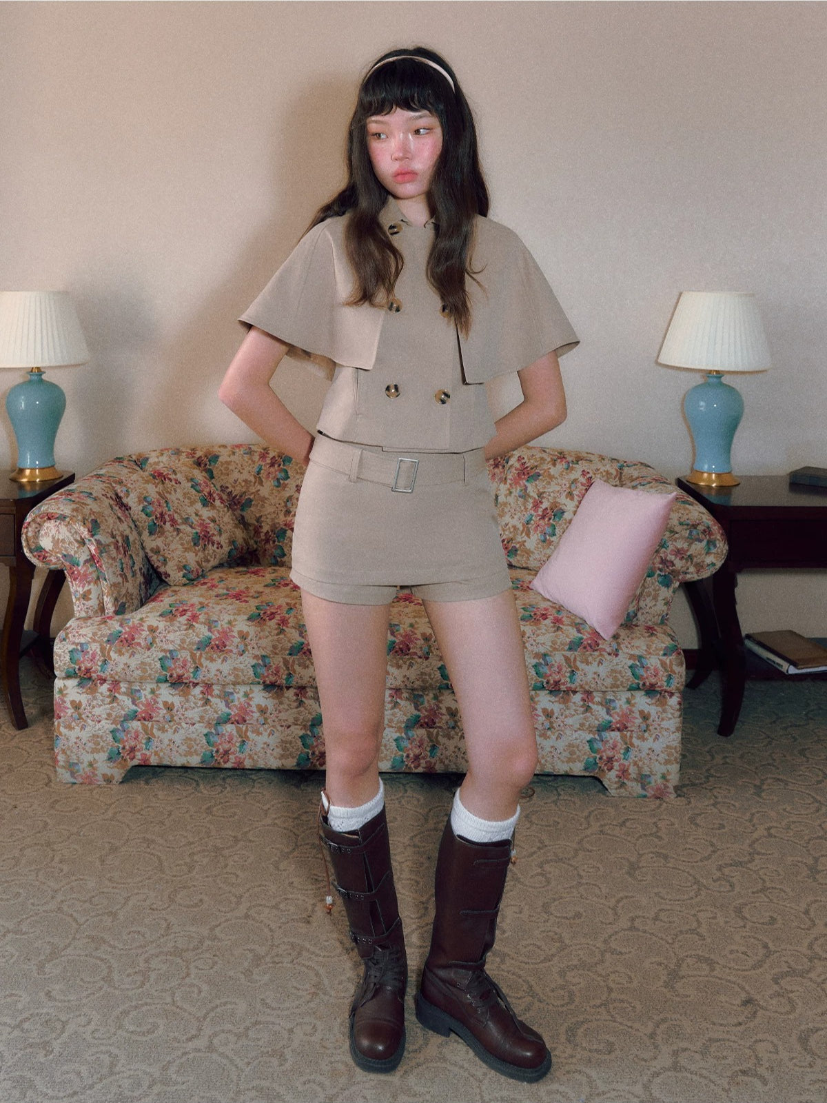 Belted A Line Skort