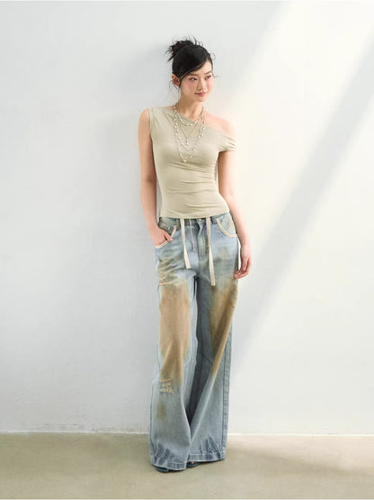 Asymmetric Lace Top