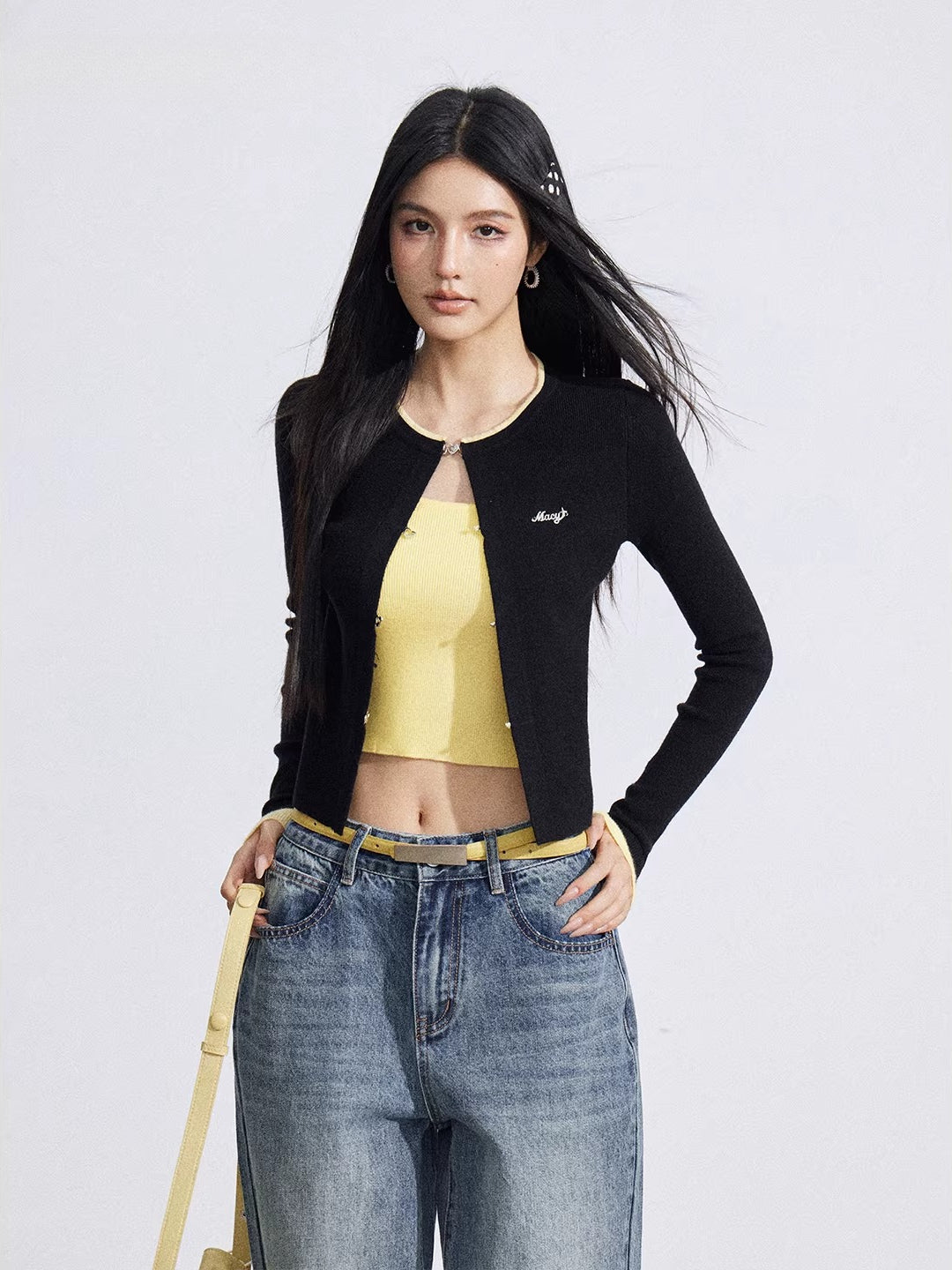Contrast Layer Knit Top