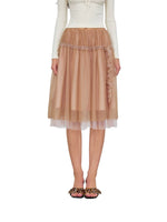 Lace Trim Tulle Skirt