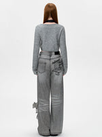Handwritten Logo Pocket Straight Leg Jeans