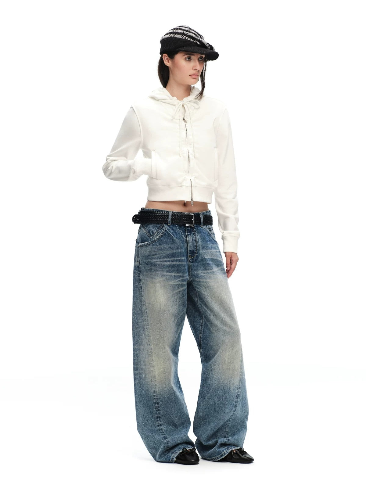 Washed Straight Jeans