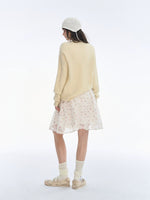 Seamless V Neck Silk Wool Sweater