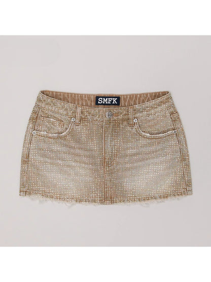 Rage Wild Diamond Denim Skirt Wild Diamond