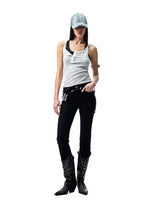 Double-layer Fake Two-piece Color-Blocking Vest