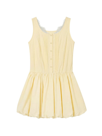 Sleeveless Lace Bubble Dress