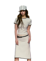 Wool Knit Skirt Set