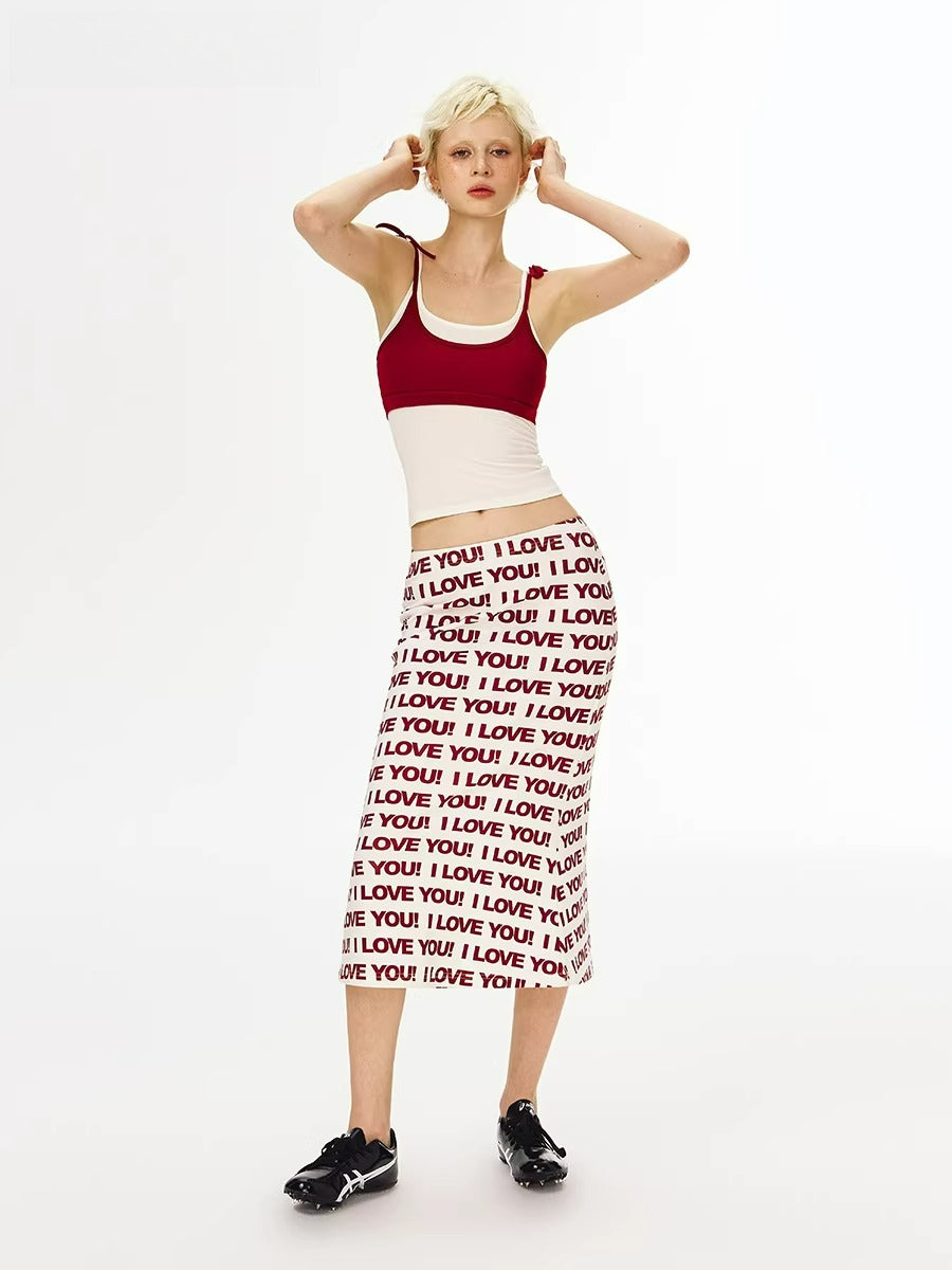 Two-Tone Layered Strap Tank Set