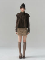 Stand-Collar Faux-Layered Jacket