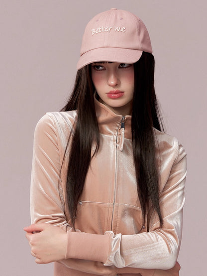 Velvet Sports Sweatshirt &amp; Wide-Leg Pants Set