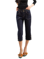 Studded Cropped Denim Pants