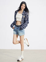Plaid Cropped Shirt