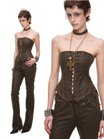 Washed Faux Leather Pants