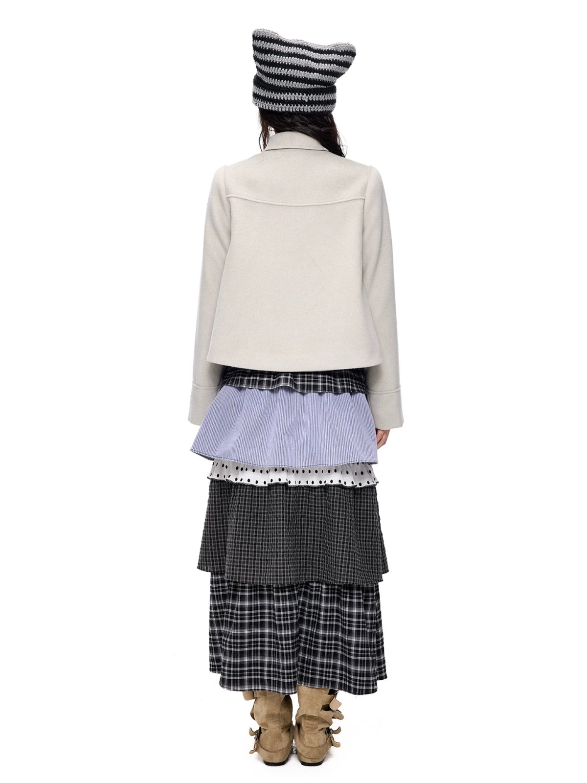 Korean Wool Blend Short Coat