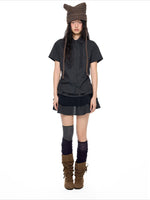 Plaid Ruffle Shirt Set