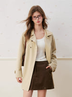 Doll Collar Double Breasted Trench Coat