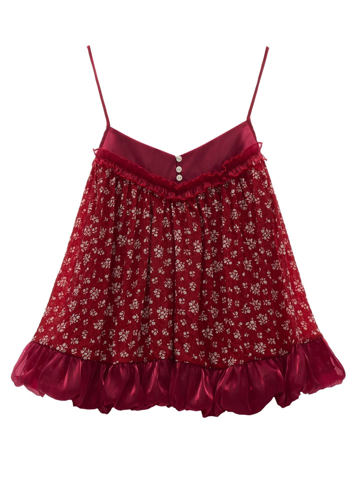 Vintage Floral Loose Cami Mini Dress