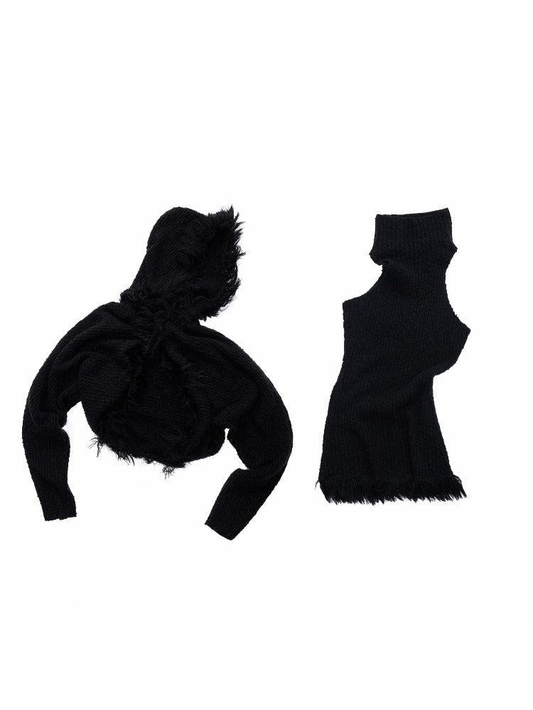 Hooded Faux Fur Knit Set