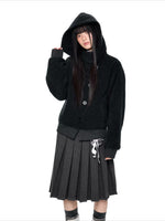 Hooded Button Jacket