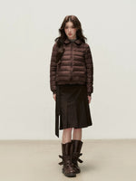 Reversible Floral Peter Pan Collar Down Jacket