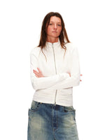 Ruched Zip Sweatshirt