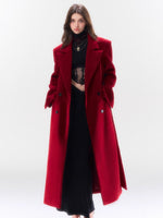 Hokkaido Wool-Blend Belted Lapel Long Coat