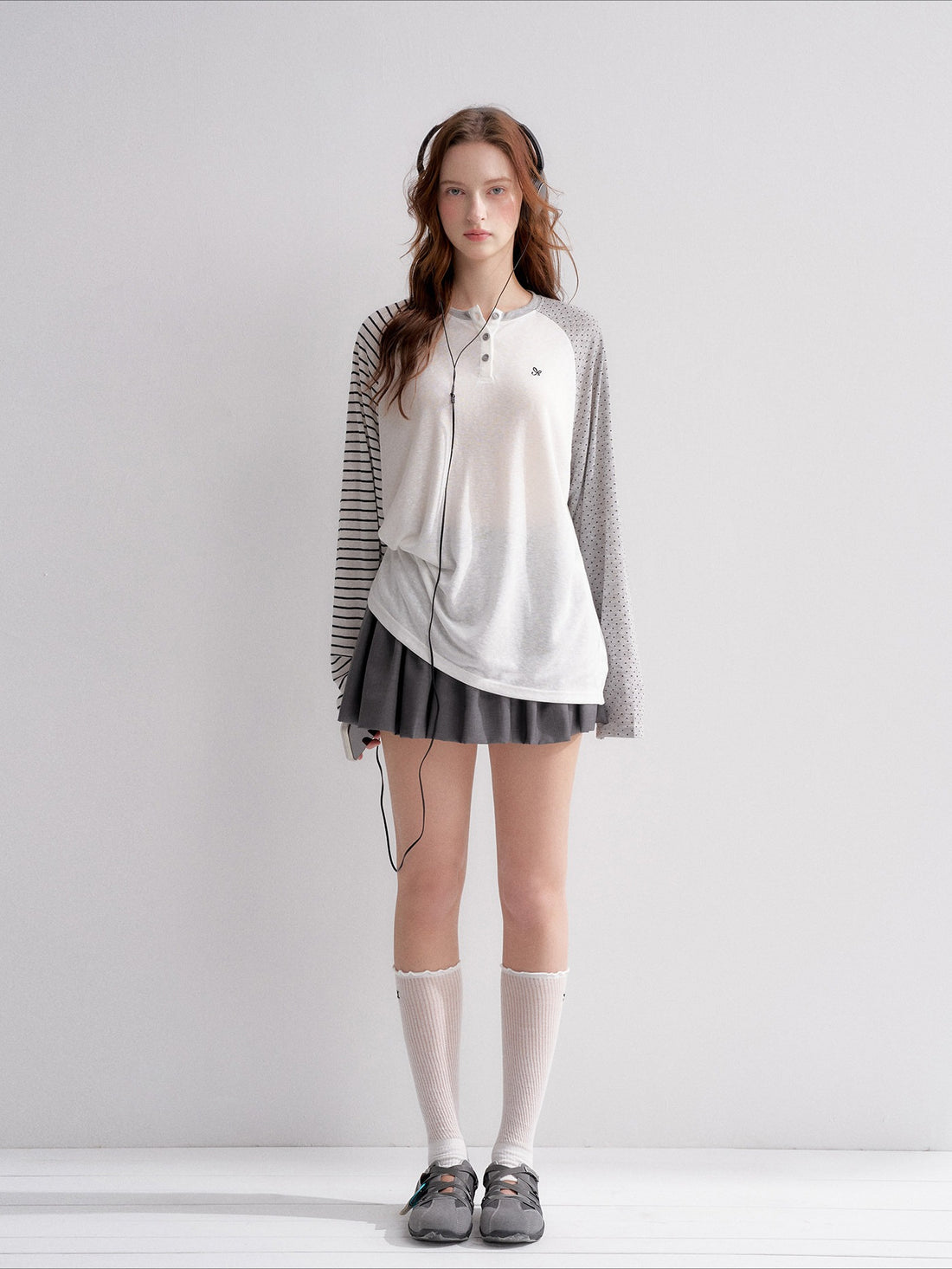 Raglan Henley Long Sleeve Top