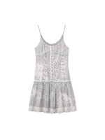 Pixel Print Chiffon Dress