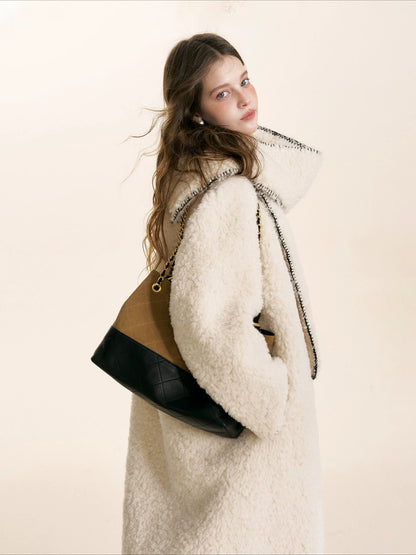 Longline Shearling Coat Set