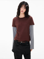 Faux Layered Stripe Tee