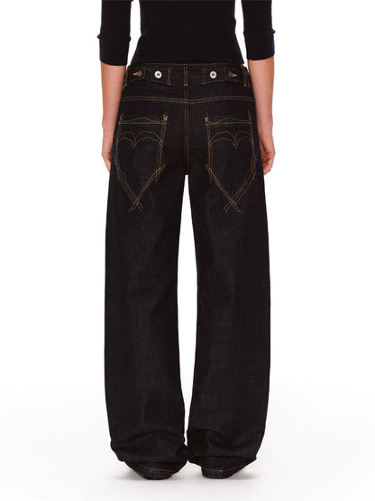 Contrast Pocket Jeans