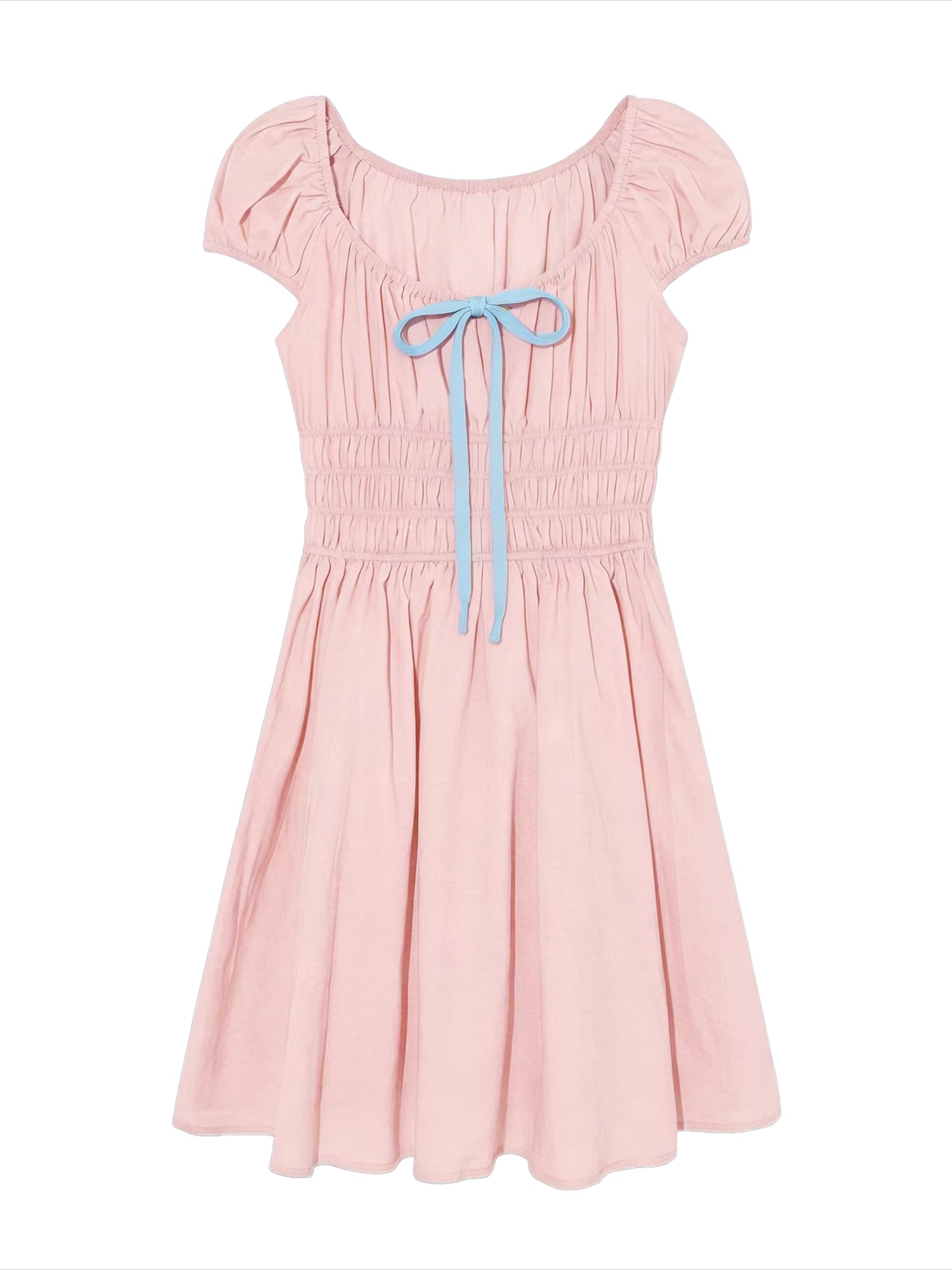 French Floral Tie Waist Dress