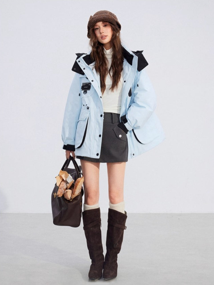 Windproof Hooded Down Jacket