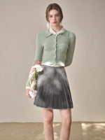 Silky Wool Cropped Cardigan