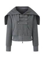 Hooded Double-Breasted Jacket