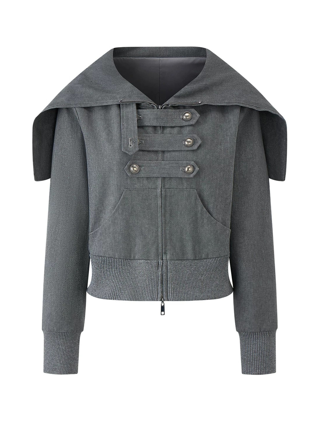 Hooded Double-Breasted Jacket