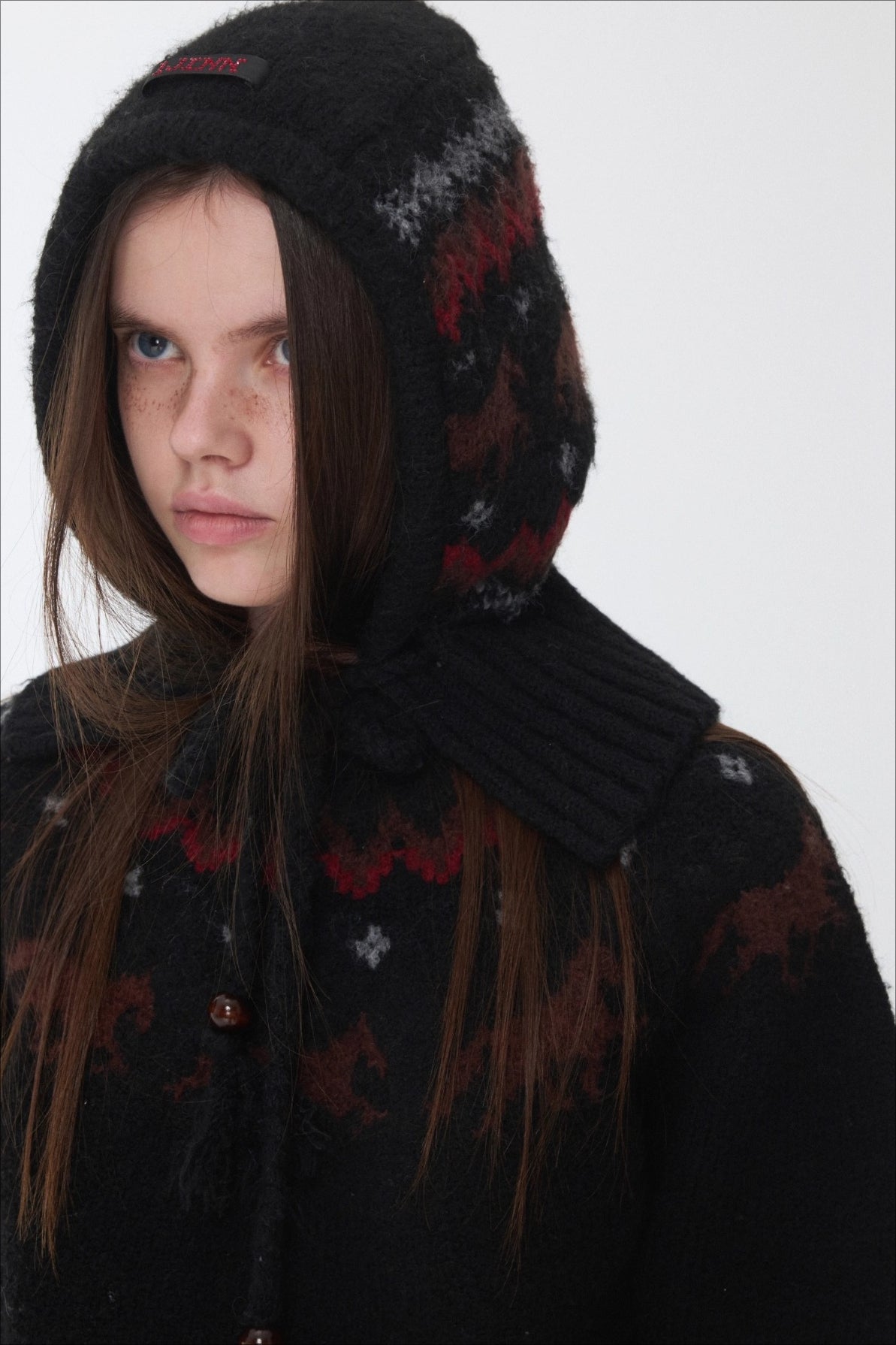 Fair Isle Pony Jacquard Chunky Knit Sweater