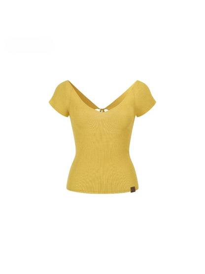 Back Tie Knit Top