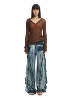 Alpaca Irregular Thin Long-sleeve Top