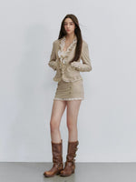 Heart Button Mesh Skirt