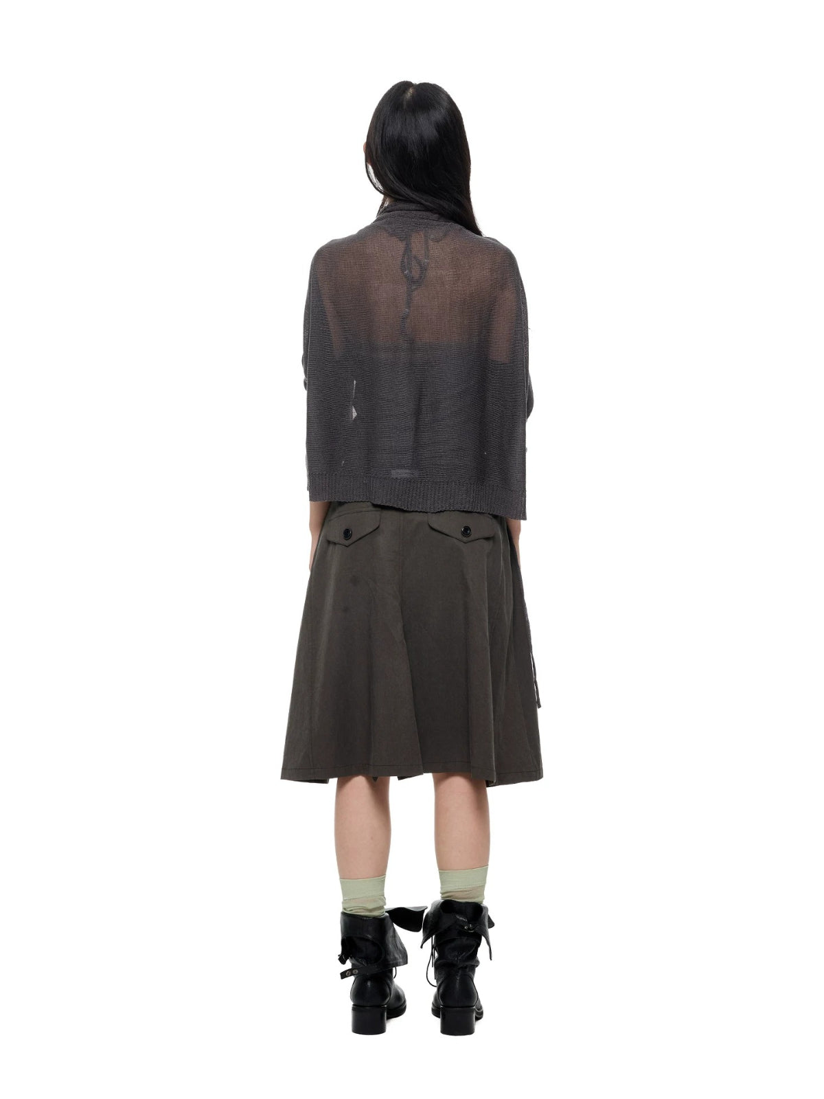 Korean Drawstring Knit Cardigan