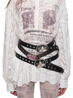 Vintage Cat Resin Buckle Belt