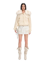 Colmar Fox Fur Oversized Cardigan