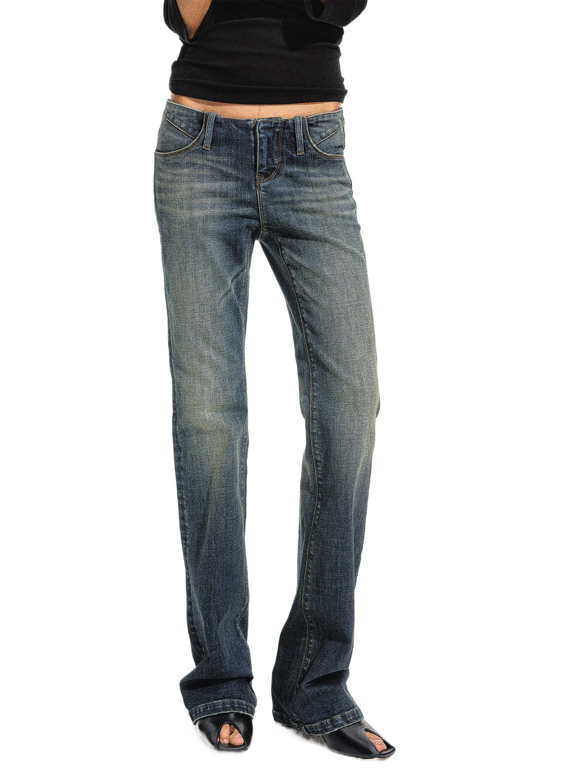 Low Rise Flare Jeans