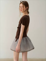Bow Trim Tee Set