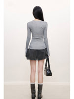 Lace Trim Layered Knit Top