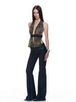 Sheer Organza Halter Top
